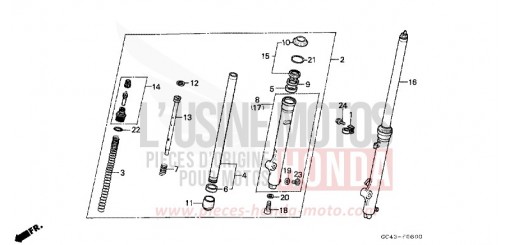 GABEL, VORNE (RF) CR80RF de 1985